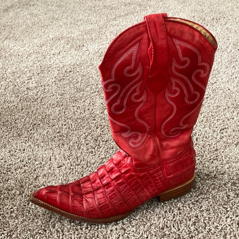Handmade Los Altos Genuine Crocodile Cowboy Boots - like NEW (size 7.5) - Picture 2 of 16